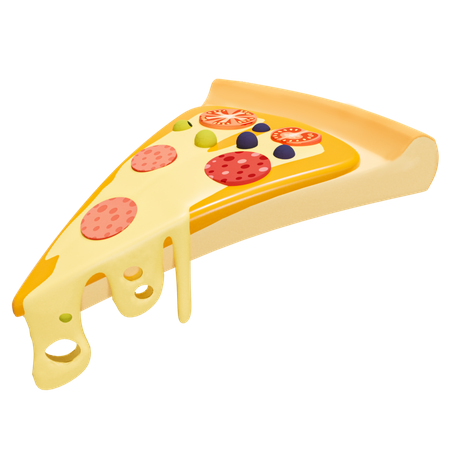 Pizza Stück  3D Illustration