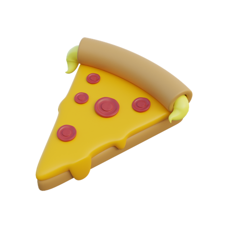 Pizza Stück  3D Illustration