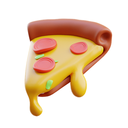 Pizza Stück  3D Illustration