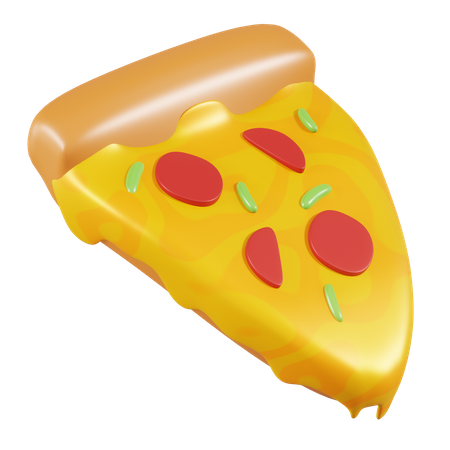 Pizza Stück  3D Illustration