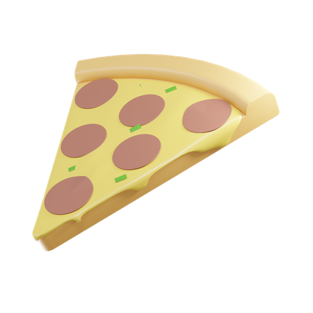 Pizza Stück  3D Illustration