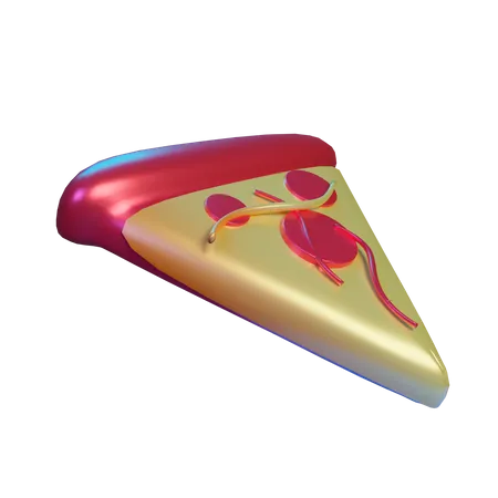 Pizza Stück  3D Illustration