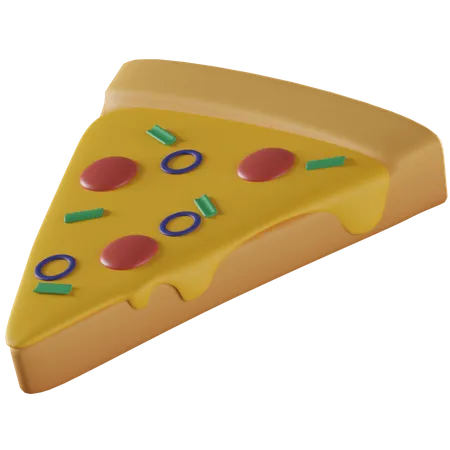 Pizza Stück  3D Illustration