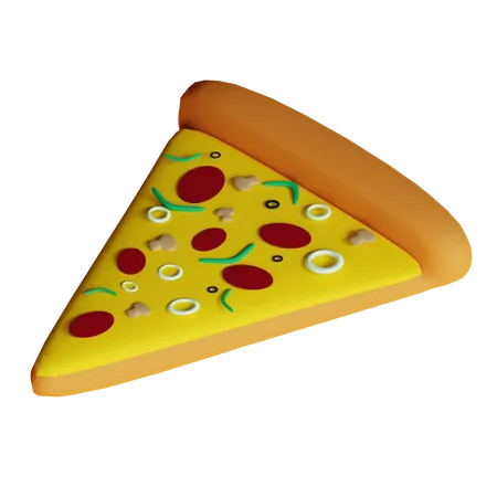 Pizza Stück  3D Illustration