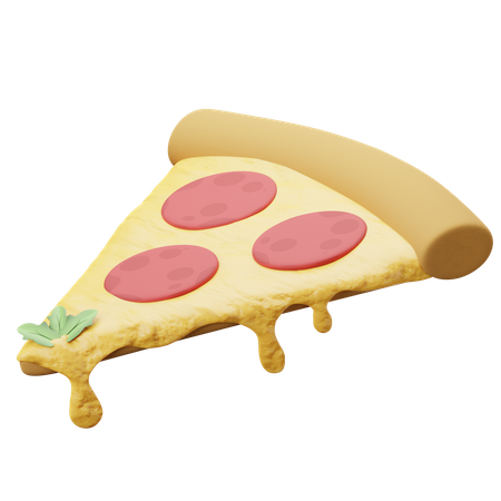 Pizza Stück  3D Illustration