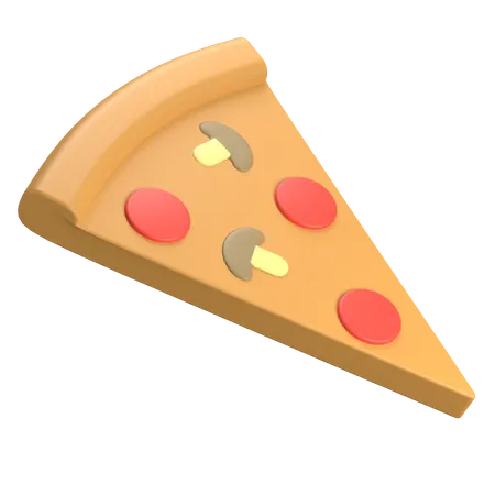 Pizza Stück  3D Illustration