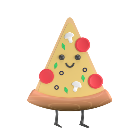 Pizza Stück  3D Illustration