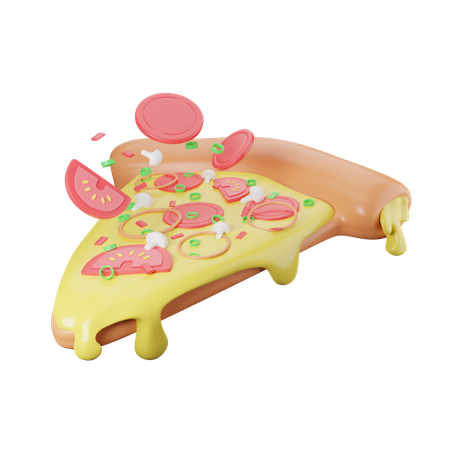 Pizza Stück  3D Icon