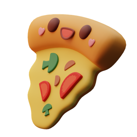 Pizzastück-Emoji  3D Icon