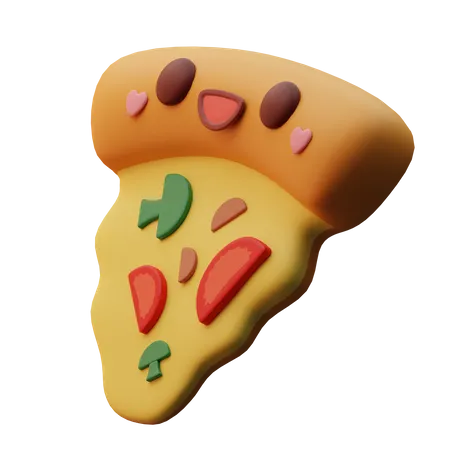 Pizzastück-Emoji  3D Icon