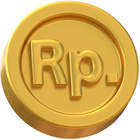 Pièce de roupie pakistanaise pkr  3D Icon