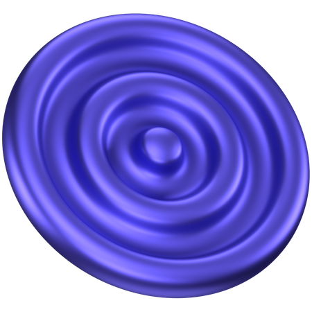 Placa circular forma abstracta  3D Icon