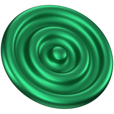 Placa circular forma abstracta  3D Icon