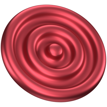 Placa circular forma abstracta  3D Icon