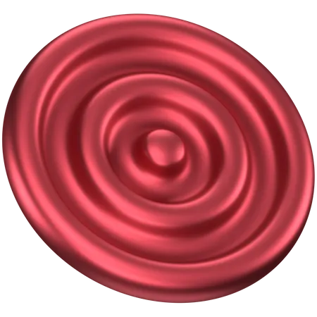 Placa circular forma abstracta  3D Icon