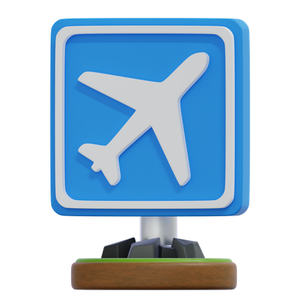 Sinal do aeroporto  3D Icon