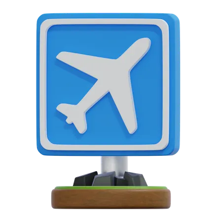 Sinal do aeroporto  3D Icon