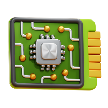 Placa de circuito  3D Icon