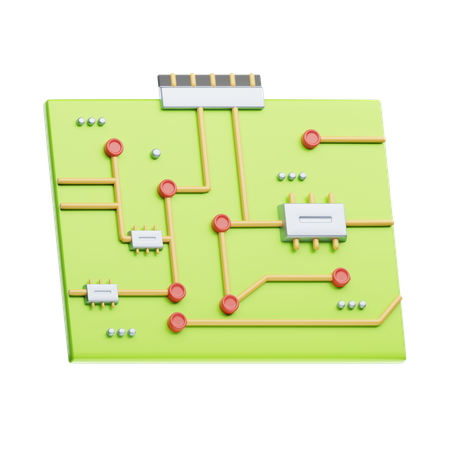 Placa de circuito  3D Icon