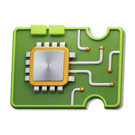 Placa de circuito  3D Icon