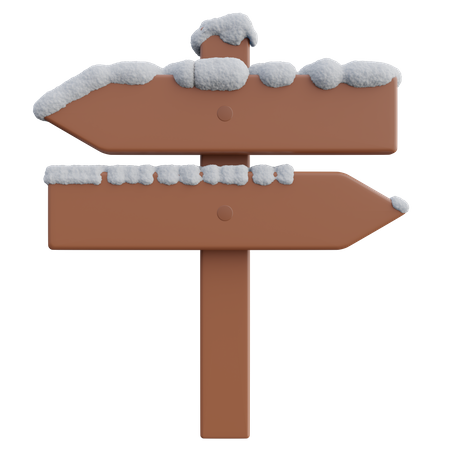 Placa de direção de neve  3D Icon