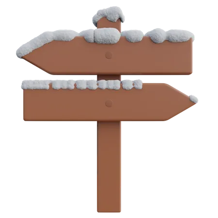 Placa de direção de neve  3D Icon