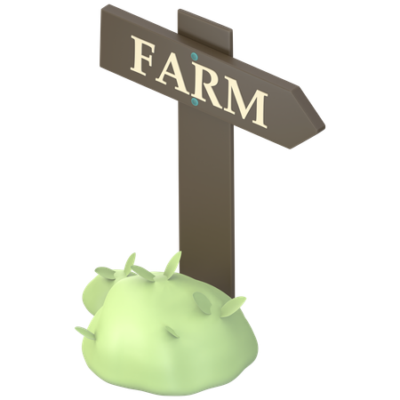 Sinal de fazenda  3D Icon