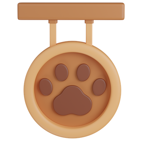 Placa de loja de animais  3D Icon