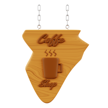 Placa de madeira para cafeteria  3D Icon
