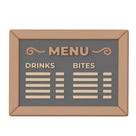 Placa do menu  3D Icon
