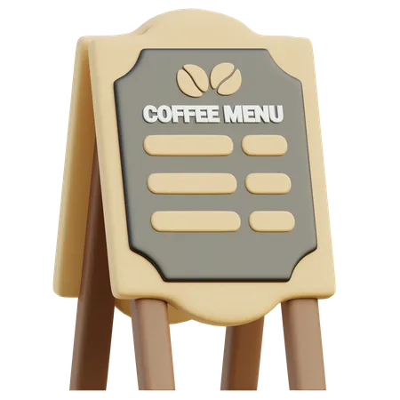 Placa de menu de café  3D Icon