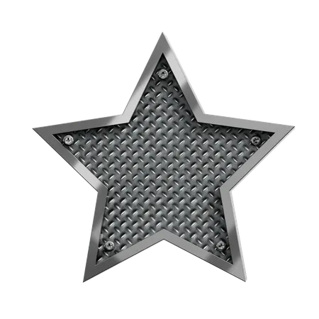 Placa de metal estrella  3D Icon