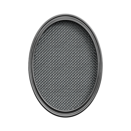 Placa de metal oval  3D Icon