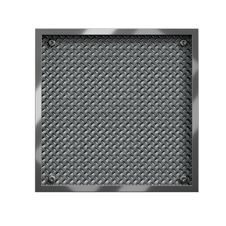 Placa de metal quadrada 3D Icon