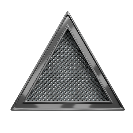 Placa metálica triangular  3D Icon