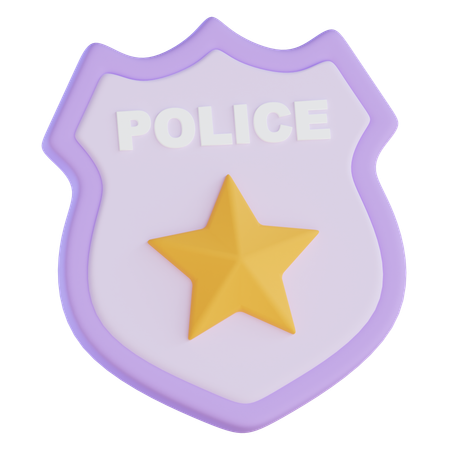 Placa de policía  3D Icon