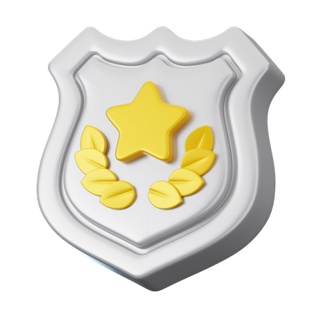 Placa de policía  3D Icon