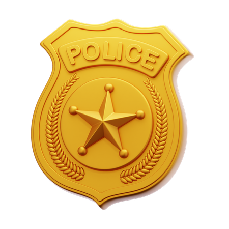 Placa de policía  3D Icon