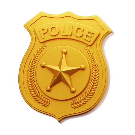 Placa de policía  3D Icon