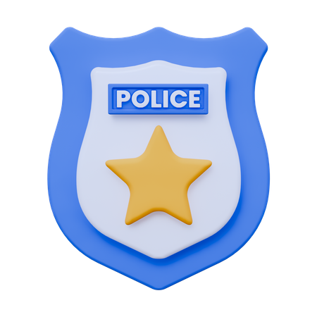 Placa de policía  3D Icon