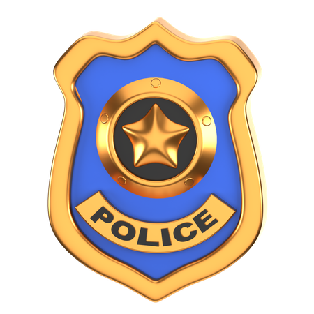 Placa de policía  3D Icon