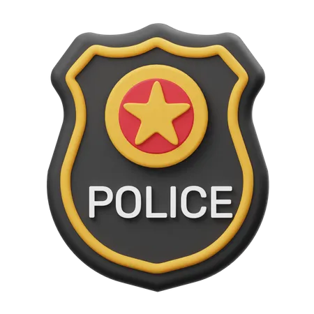 Placa de policía  3D Illustration