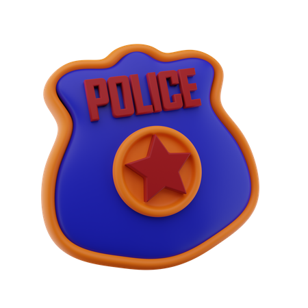 Placa de policía  3D Icon