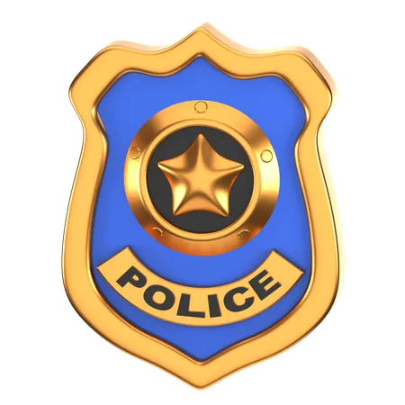 Placa de policía  3D Icon