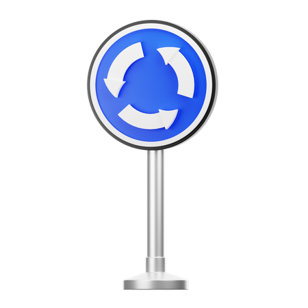 Sinal de rotatória  3D Icon