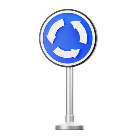 Sinal de rotatória  3D Icon