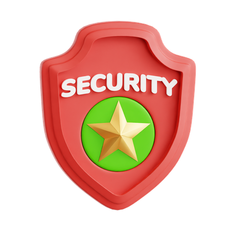 Insignia de seguridad  3D Icon