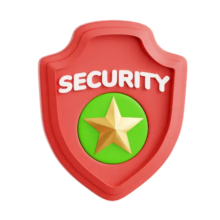 Insignia de seguridad  3D Icon