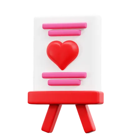 Placa de amor  3D Icon