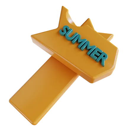 Placa de verão  3D Icon
